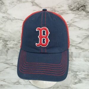 Boston Red Sox Hat Men's One Size Blue Red Logo Baseball Adjustable Snapback